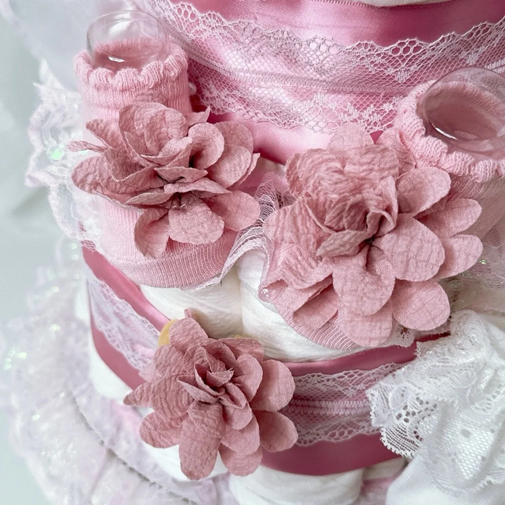 Bunny Diaper Cake, Easter Baby Shower Gift